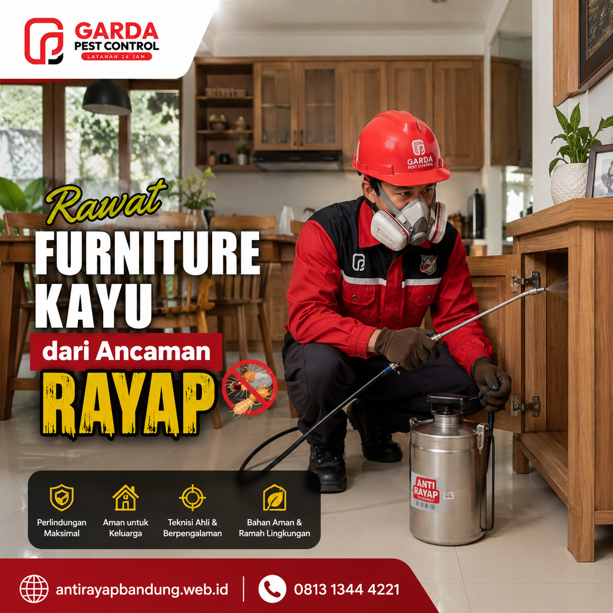Jasa Anti Rayap Terbaik di Bandung Bergaransi Hingga 5 Tahun